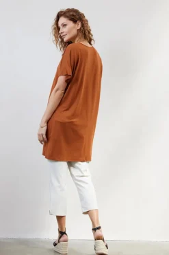 DiDi T-shirt Isa in Ginger brown- Basics | T-shirts & Tops