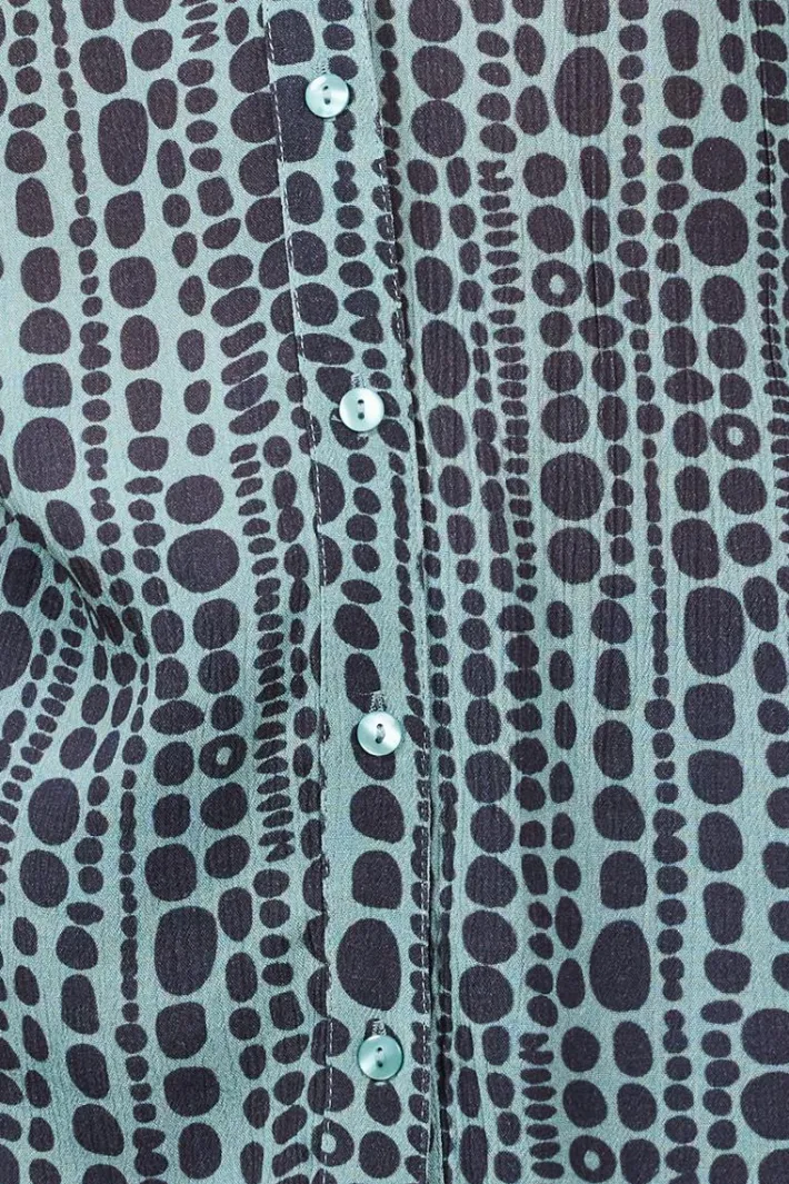 DiDi Tunic Chill in granite green with dots in a row print- Jurken & Tunieken