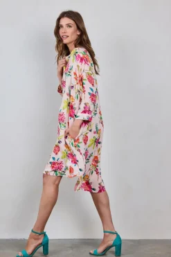 DiDi Tunic Diary in Light pink with Paradise print- Jurken & Tunieken