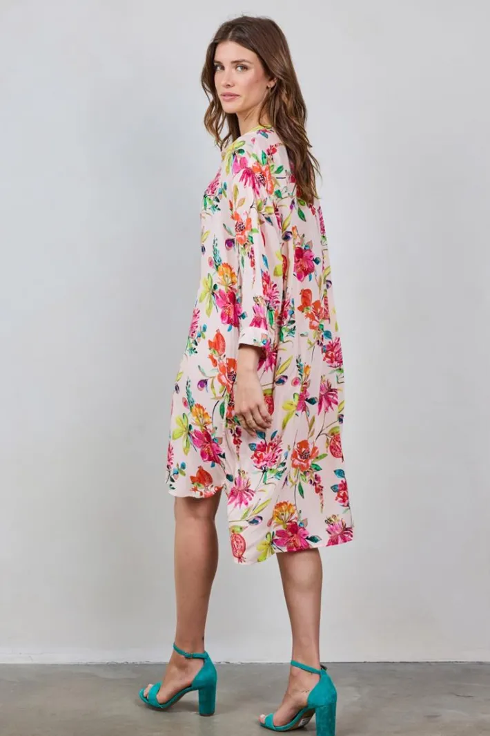 DiDi Tunic Diary in Light pink with Paradise print- Jurken & Tunieken