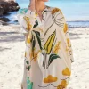 DiDi Tunic Diary in Offwhite with Sunshine print.- Jurken & Tunieken