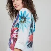 DiDi Tunic Floral in offwhite with floral Medley panel- Jurken & Tunieken