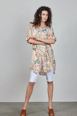 DiDi Tunic Noelle in Offwhite with Maritimo print- Jurken & Tunieken