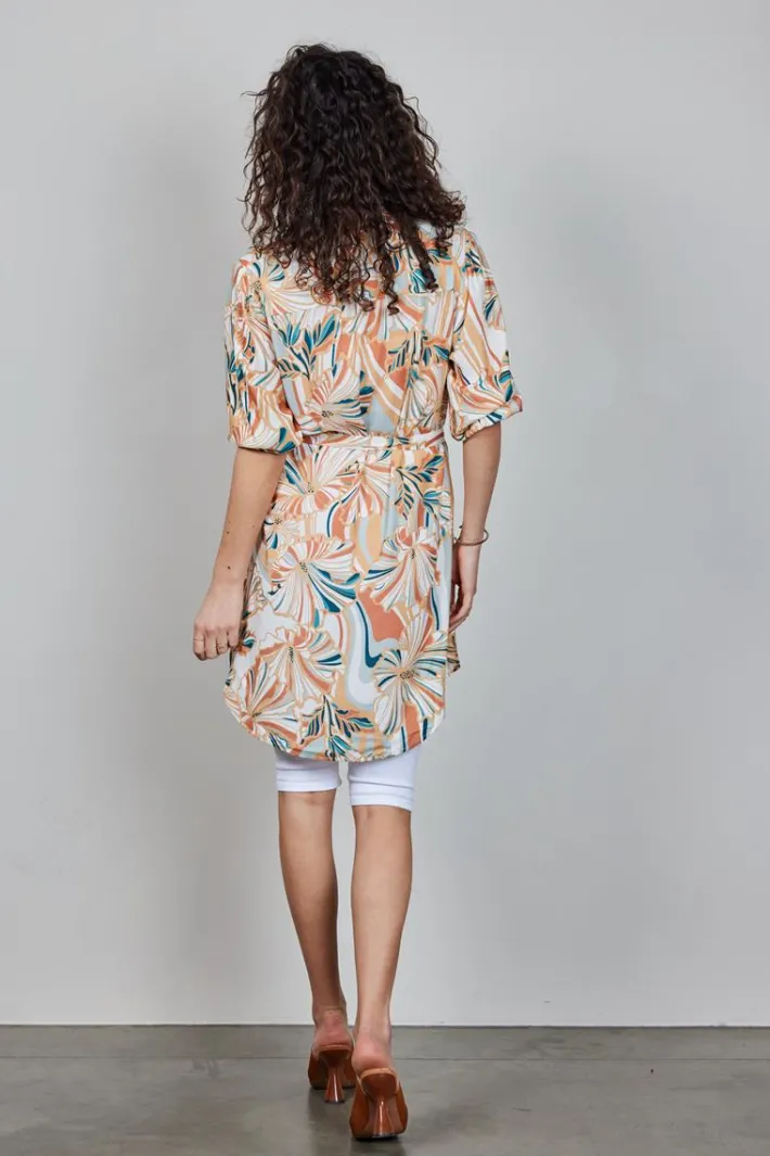 DiDi Tunic Noelle in Offwhite with Maritimo print- Jurken & Tunieken