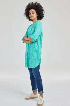 DiDi Tunic Palm in Electric green- Jurken & Tunieken
