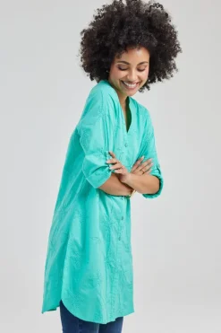 DiDi Tunic Palm in Electric green- Jurken & Tunieken