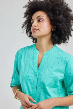 DiDi Tunic Palm in Electric green- Jurken & Tunieken