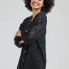DiDi Tunic Palm jacquard in Black- Jurken & Tunieken