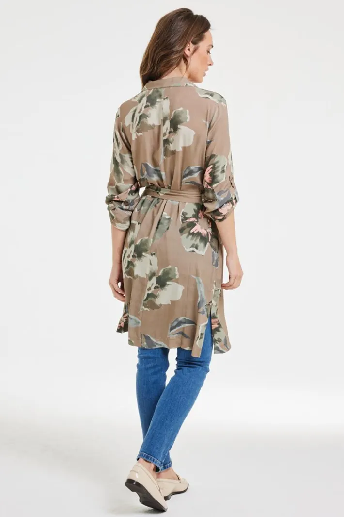 DiDi Tunic Pepper Taupe Mazzo print- Jurken & Tunieken