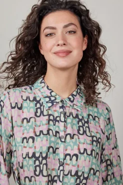 DiDi Tuniek Clea in offwhite with whisper print- Jurken & Tunieken