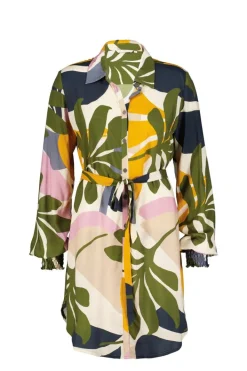 DiDi Tuniek Clea in offwhite with symphony print- Jurken & Tunieken