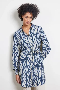 DiDi Tuniek Clea print in darkblue with Lush print- Jurken & Tunieken