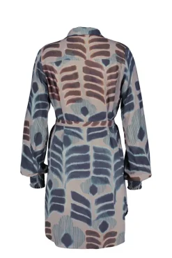 DiDi Tuniek Clea taupe with Odyssey print- Jurken & Tunieken