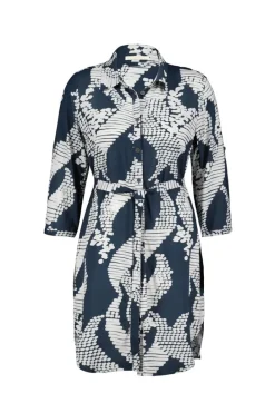 DiDi Tuniek Jolie in Darkblue with Dancing dots print- Jurken & Tunieken