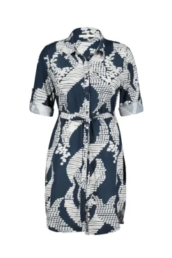 DiDi Tuniek Jolie in Darkblue with Dancing dots print- Jurken & Tunieken